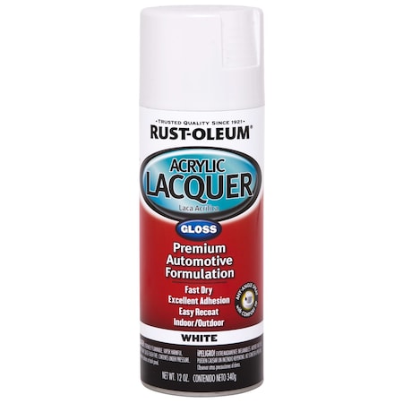 Automotive Lacquer Gloss White Acrylic Lacquer Spray Paint 12 Oz